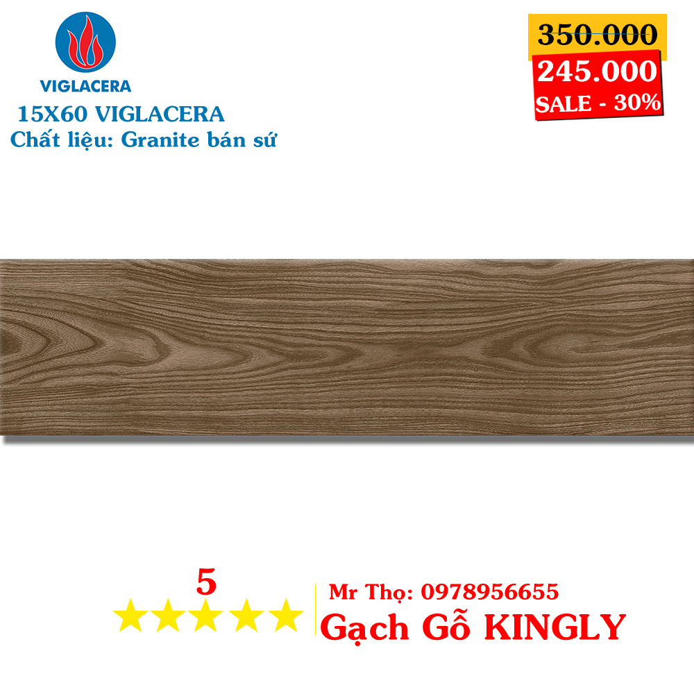 Gạch giả gỗ viglacera 15x60 GT15603